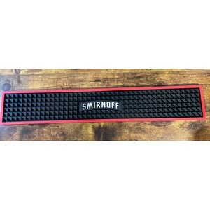 SMIRNOFF VODKA RUBBER RAIL BAR MAT RUNNER 21 X 3 1/2 INCHES NEW!